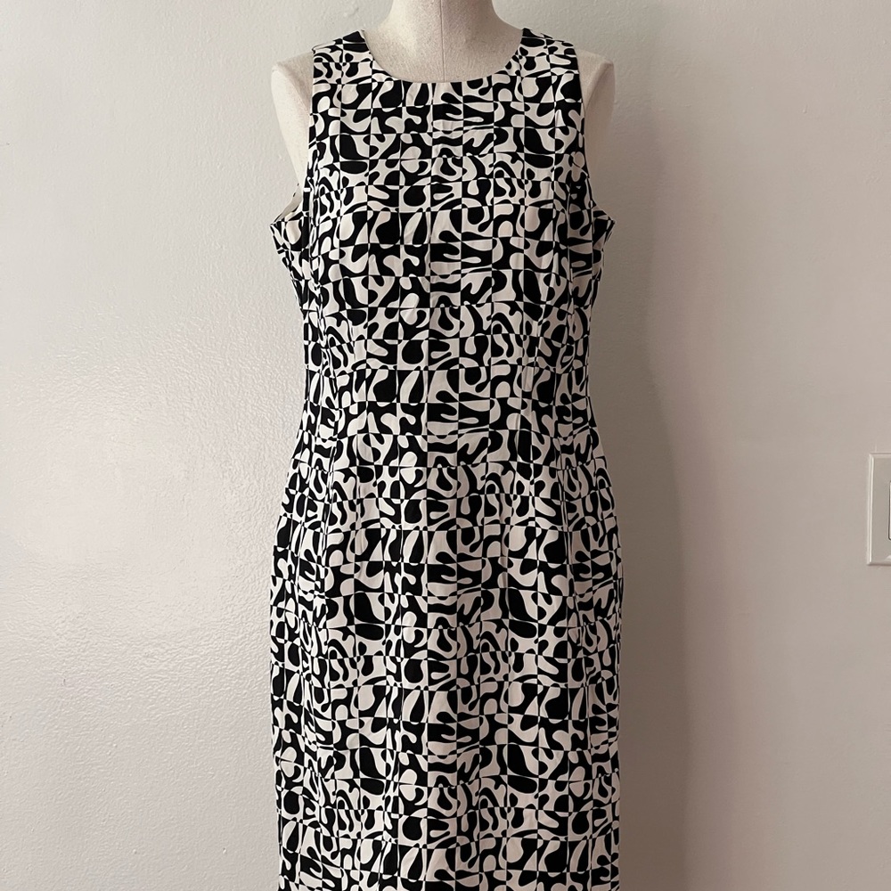 60s Silk Mod-Print Shift Dress